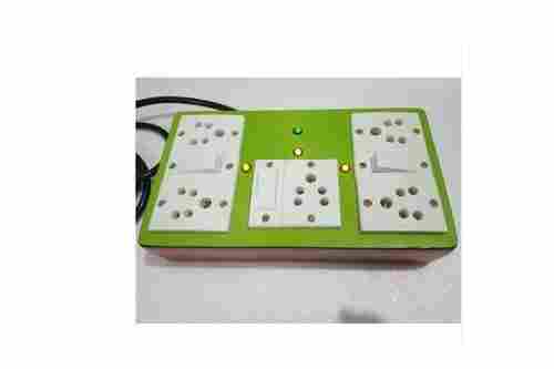 Green Electric Switch Board With 5 Female Plug And 5 Switches, Related Current 10amp 