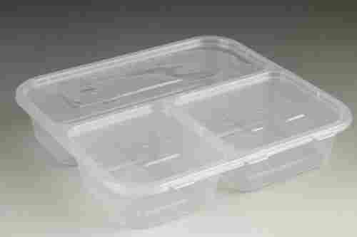 White Rectangular Shape Capacity 300 Ml Plastic Food Container