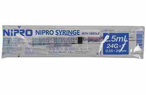 Detachable One Time Use Strong Sharp Point Medical Grade Disposable Syringe 2.5 Ml