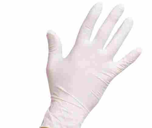 White Color Disposable Surgical Gloves With Full Finger And Rubber Mateials
