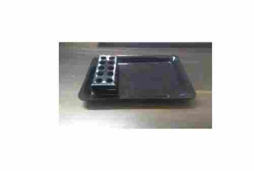 Black Rectangle Shaped Blood Sample Collection Tray For Laboratory Uses