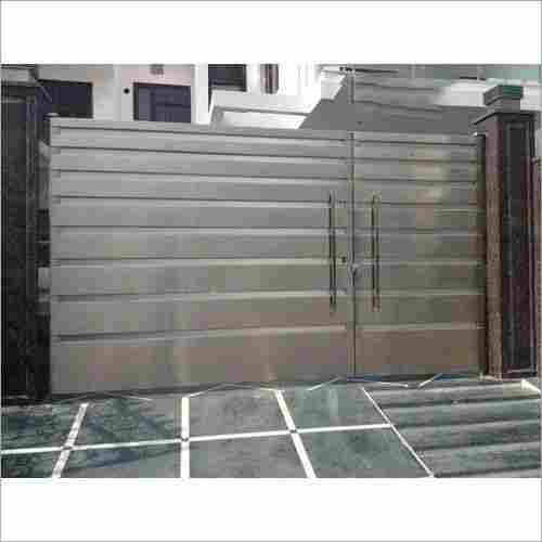 Easy To Install Chrome Finish Silver Stainless Steel Main Gate For Home And Office