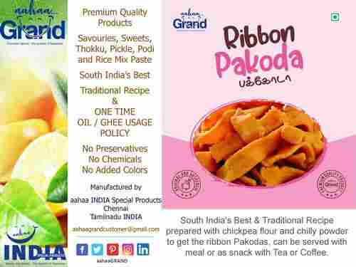 South Indian Traditional Popular Ribbon Chickpea Pakoda Healthy Snack