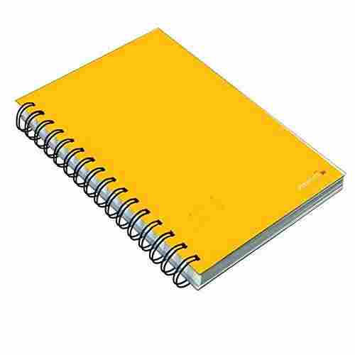 Yellow Cover Rectangular Single Line A4-Size White Paper Spiral Notebook With 224 Pages