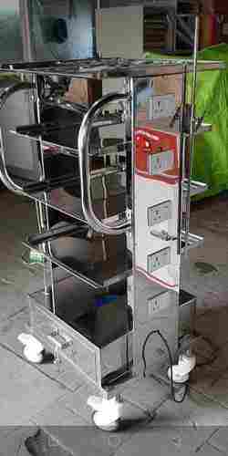 High Durable Sturdy Stainless Steel Laparoscopic Monitor Trolley For Hospital