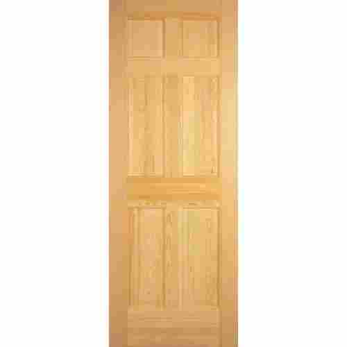 Hard Structure And Light Weight Soft Pine Light Brown Wood Internal Door 