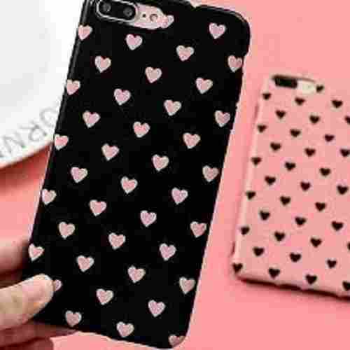 Dust Proof Lightweight Fancy Heart Design Black And Pink Color Mobile Cover 