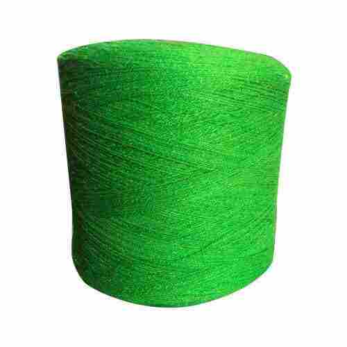 Green 3 Ply Dyed Polyester Fancy Yarn For Embroidery And Weaving