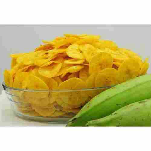 Round Shape Yellow Delicious Crunchy Raw Banana Chips