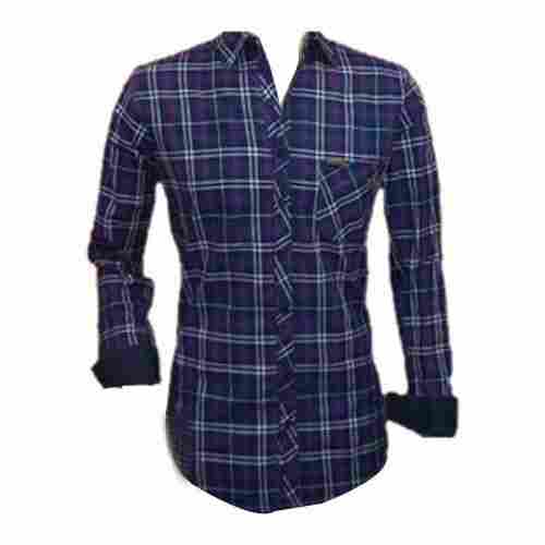 Soft Cotton Check Pattern Full Sleeves Light Weight And Breathable Mens Shirt