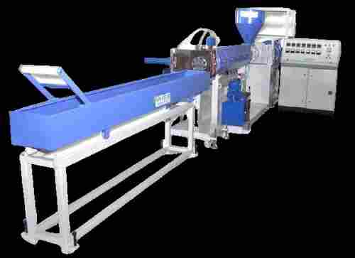 White And Blue Plastic Granules Process Machinery