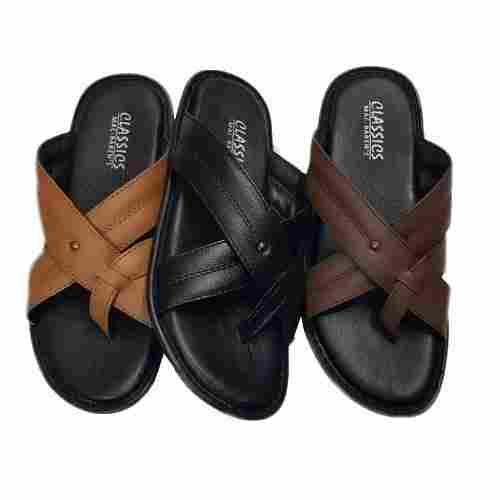 Low Cut Flip Flop Leather Slippers For Mens(6-10 Inches)