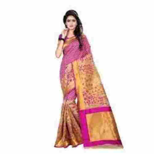Party Wear Banarasi Art Silk Saree With Blouse Piece (Length 6.5 Mtr)