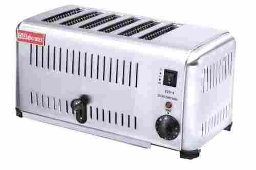 High Performance Silver Stainless Steel Electric Bread Six Slice Pop Up Toaster 