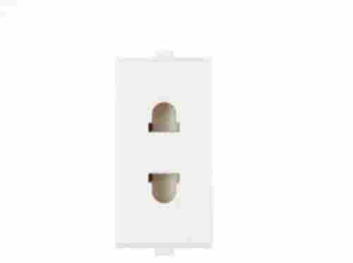 High Quality White 2 Pin Socket, Related Voltage 230v, Current 10amp, Used In Homes 