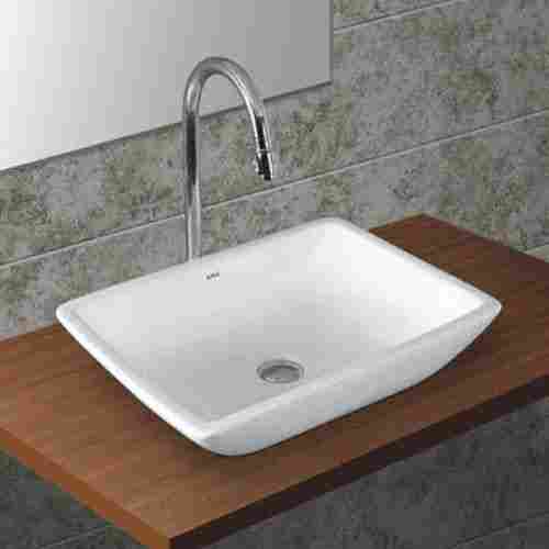 Long Life And Easy To Use Sleek Design White Clutter Free Ceramic Table Top Wash Basin