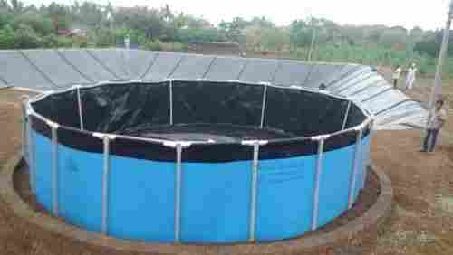 High Design Round Shape Hdpe Blue Aquaculture Fish Farming Tank With Protection Cover