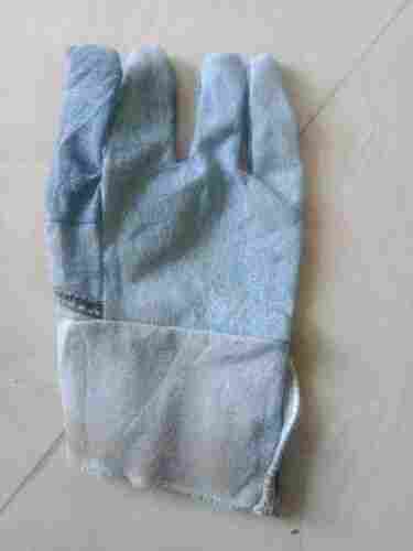 Plain Light Blue Color And Full Finger Jeans Hand Gloves For Unisex Use