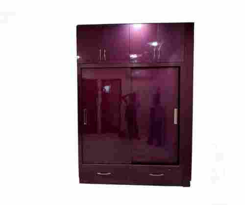 Polished And Shiny Finish Purple Wooden Almirah With 6 Doors