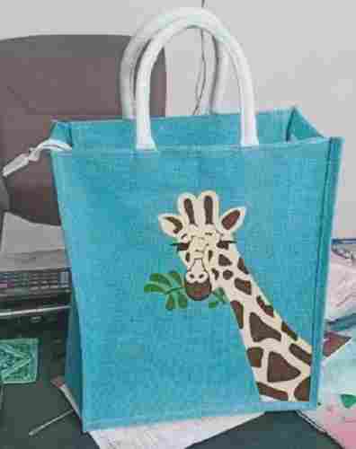 Biodegradable Easy To Carry Printed Rope Handle Designer Jute Gift Bag