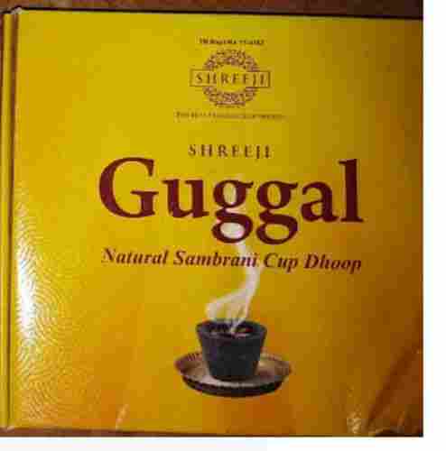 Brown Guggal Natural Sambrani Cup Dhoop For Religious Worship, Burning Time 30 Minutes
