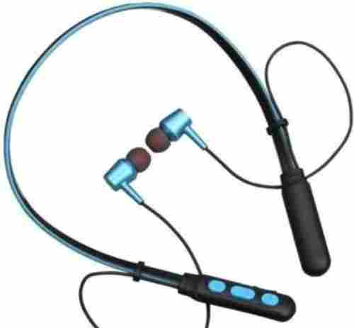 Long Battery Backup And Flexible Blue And Black Wireless Earphones For Android Mobile