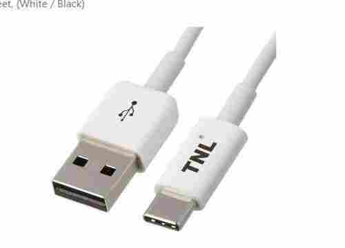 Durable Long Lasting White Type-C Usb Data Cable, 1.5 Meter, 5 Feet 
