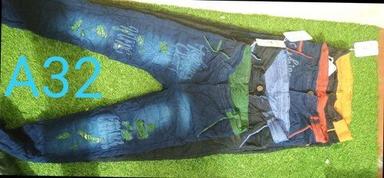 Blue Lightweight Stylish Comfortable Regular Fit Funky Denim Printed Stretchable Jeans