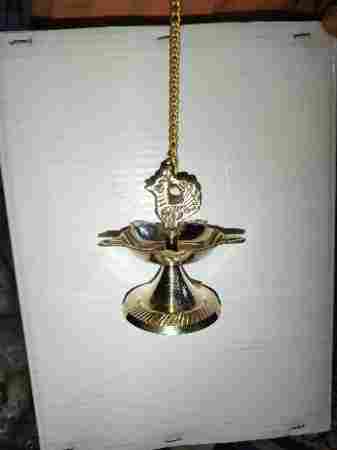 Anti Corrosive Pure Brass Hanging Diya For Religious Events & Spirituality Offers
