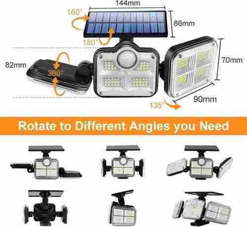 Durable Weather Resistant Solar Lights Panel With Long Lasting Battery
