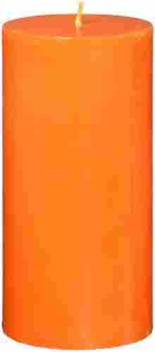Orange Color Smokeless Pillar Candles For X-Mas Parties, New Year (2.5X3 Inch)