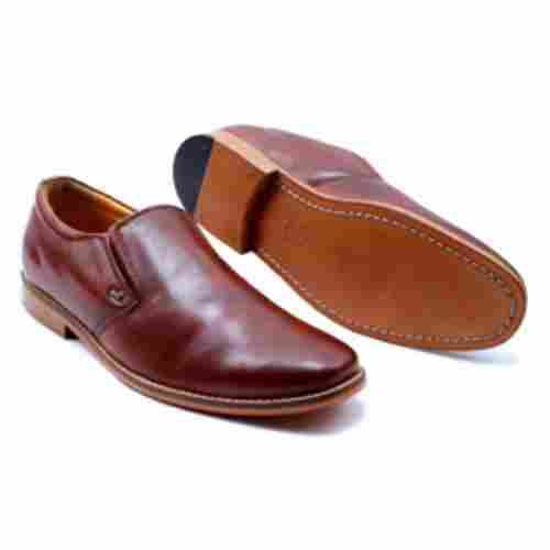 Anti Slippery Comfortable To Wear Heat Resistant Brown Leather Shoes For Men