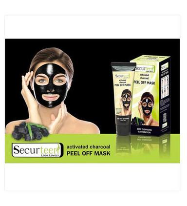 100 Ml Securteen Activated Charcoal Deep Clean Peel Off Mask Ingredients: Herbal