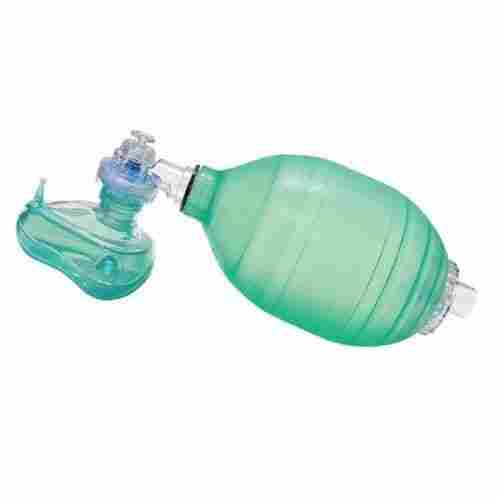 Easy To Use And Carry Comfortable Green Silicon Resuscitator For Adult 
