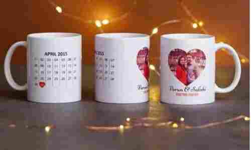 Personalized Customized Special Couple Mug For Gift Use With 5 Inch Height