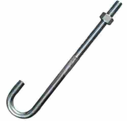 Rust Resistant And Silver Polished Mild Steel J Bolt For Industrial Applications 