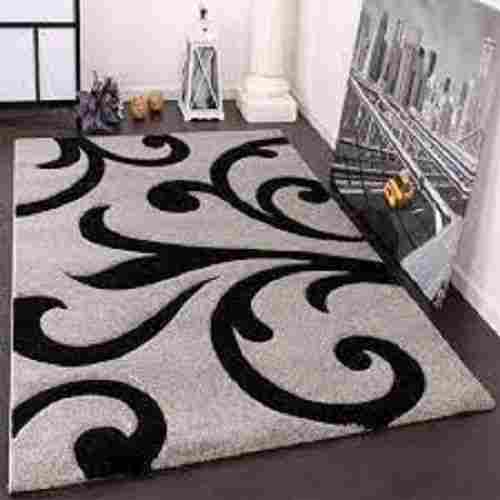 Smooth Finishing Rectangular Handloom Designer Look Carpet For Home And Offices