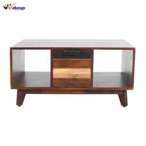 Floor Mounted Termite Resistance Ruggedly Constructed Wooden Tv Table