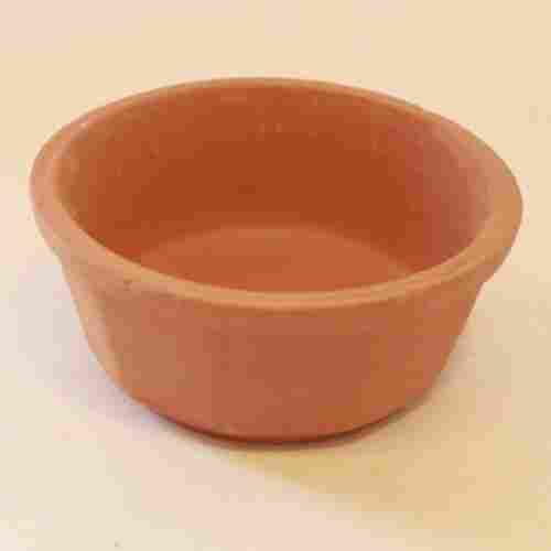 Light Weight Disposable And Eco Friendly Brown Handmade Clay Flat Bowl