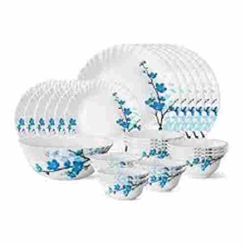 White Floral Printed Design Light Weight And Crack Resistant Dinnerware Sets For Home 