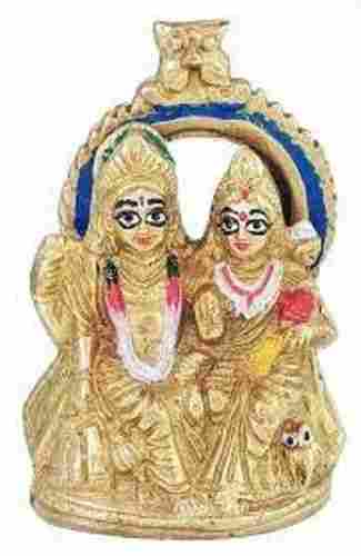 Long Lasting Golden Brass Shine Design God Lakshmi Narayan Statue For Home Temple