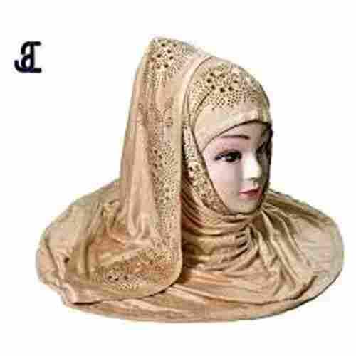 Women'S Modern Look Fashion And Style Comfortable Trendy Golden Color Hijab 