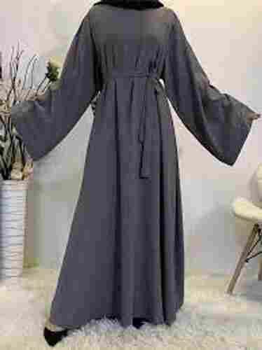 Women'S Trendy And Fashionable Loose Outer Layer Ladies Gray Color Maxi Abaya 