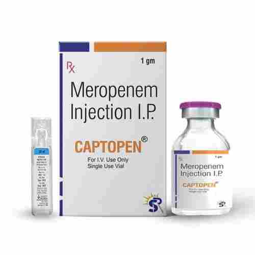 Captopen Meropenem 1 GM Injection IP Single Use Vial Pack
