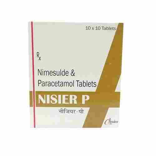 NISIER P Nimesulide And Paracetamol Tablet, 10x10 Blister Pack