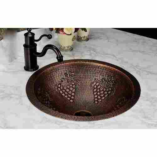 They Are Durable Easy To Clean And Look Great In Any Bathroom Embossed Copper Basin Sinks For Bathroom 