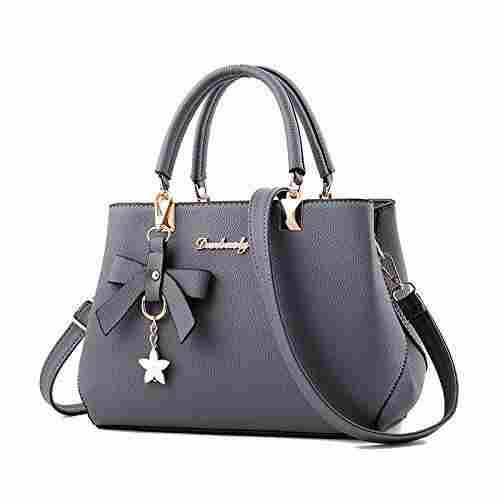 Women Soft Touch Beautiful And Stylish Fashionable Leather Grey Handbag 