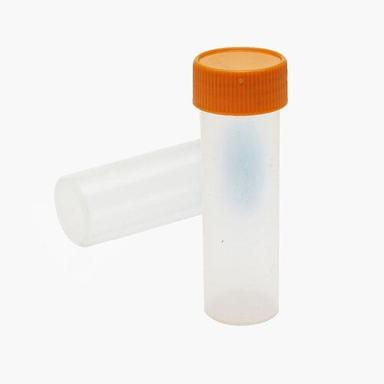 Portable Homeopathic Empty White Plastic Bottle With Orange Screw Cap,  Size: 1.5 Dram