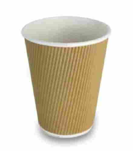 6 Inch Brown Ripple Disposable Paper Cup with Attractive Pattern for Party Use