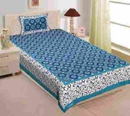 Comfortable Skin Friendly Light Weight Super Soft Sky Blue And White Cotton Bed Sheets